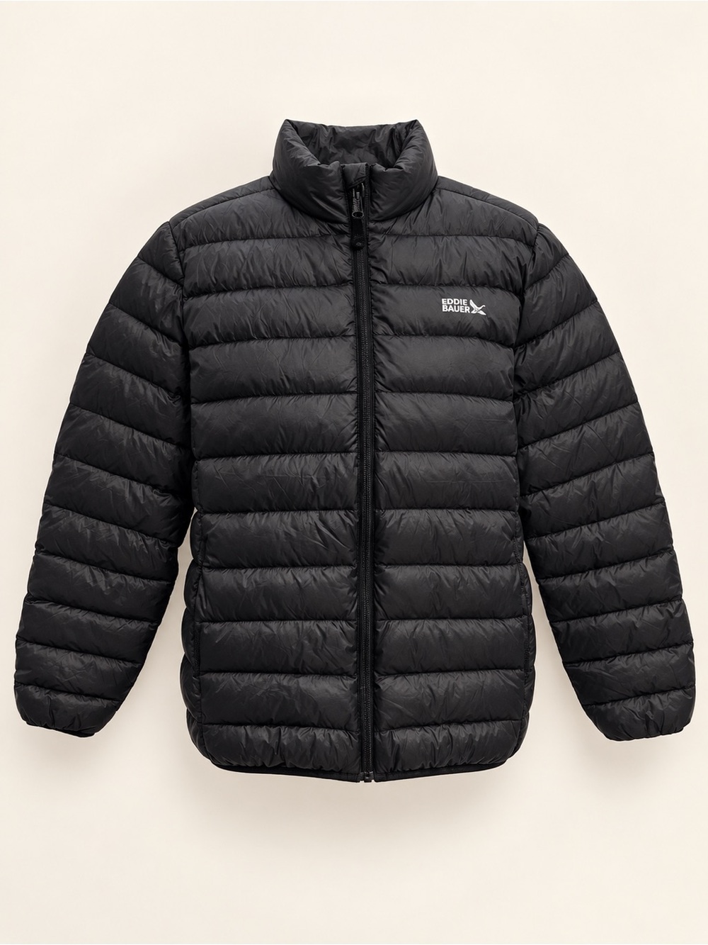 Eddie Bauer Kids Black Quilted Packable Puffer Jacket